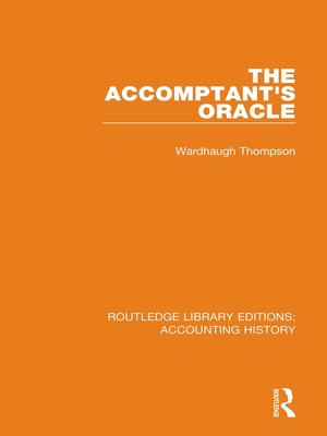 cover image of The Accomptant's Oracle